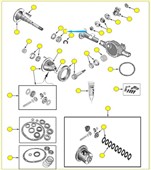 Ložisko diferenciálu,přední Dana 30 8126500 Jeep Grand Cherokee WJ